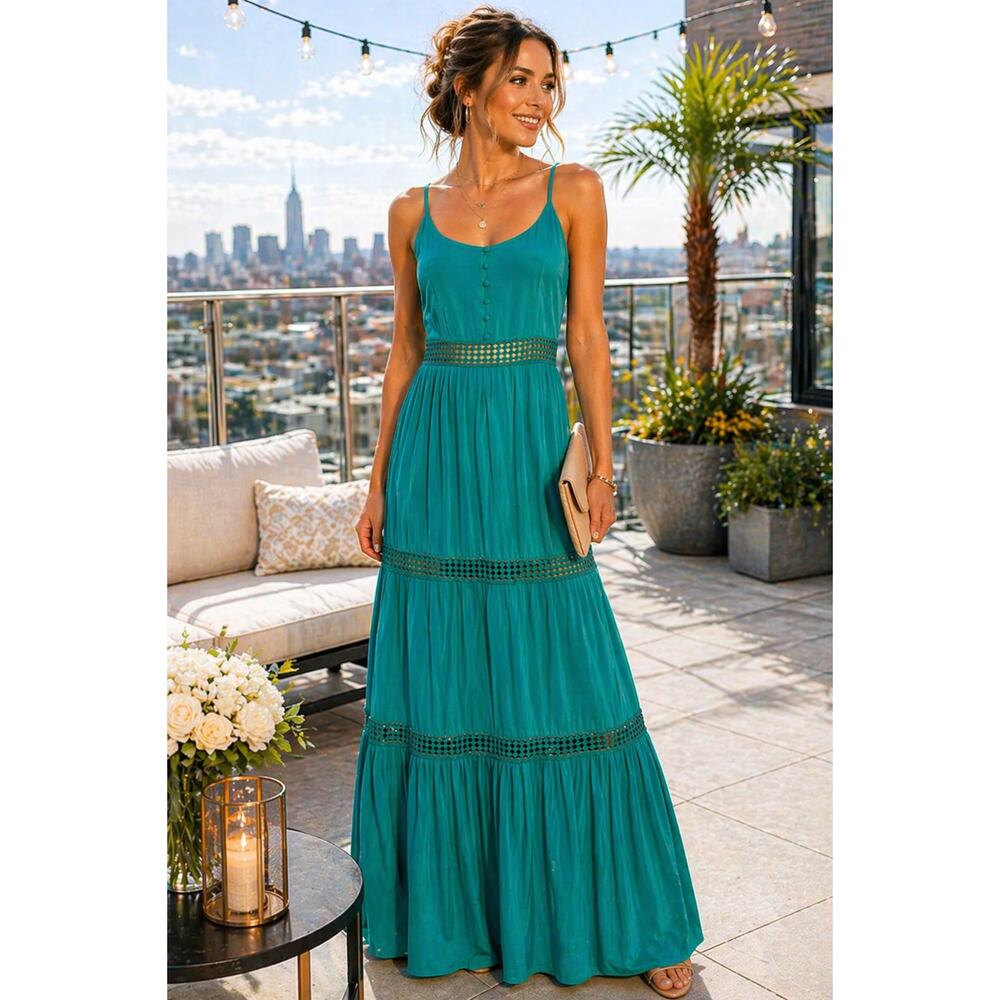 JACK by BB Dakota Sunshine of My Life Maxi Dress Green Size 4